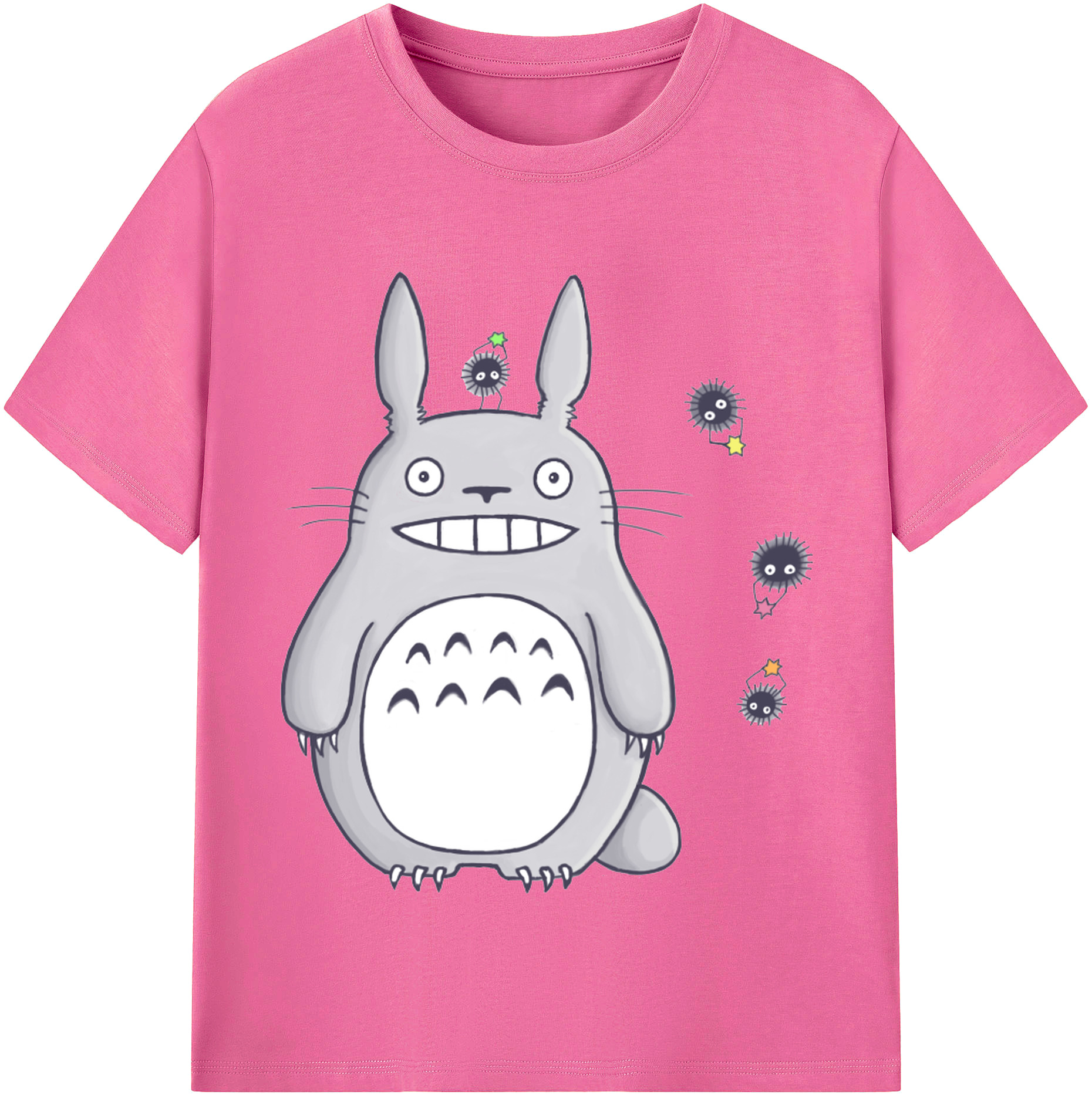（画像用） となりのトトロ 草壁メイ 草壁サツキ My Neighbor Totoro Satsuki Kusakabe Mei Kusakabe レディースカジュアルプリントTシャツ（綿100％）